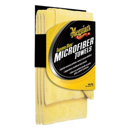 MEGUIARS SUPREME SHINE MICROFIBRE TOWEL 40X60 3PACK